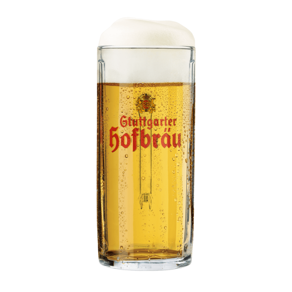 Stuttgarter Hofbräu Bierkrug Frontalansicht